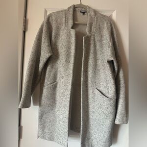 Express Light Gray Women's Cape Coat